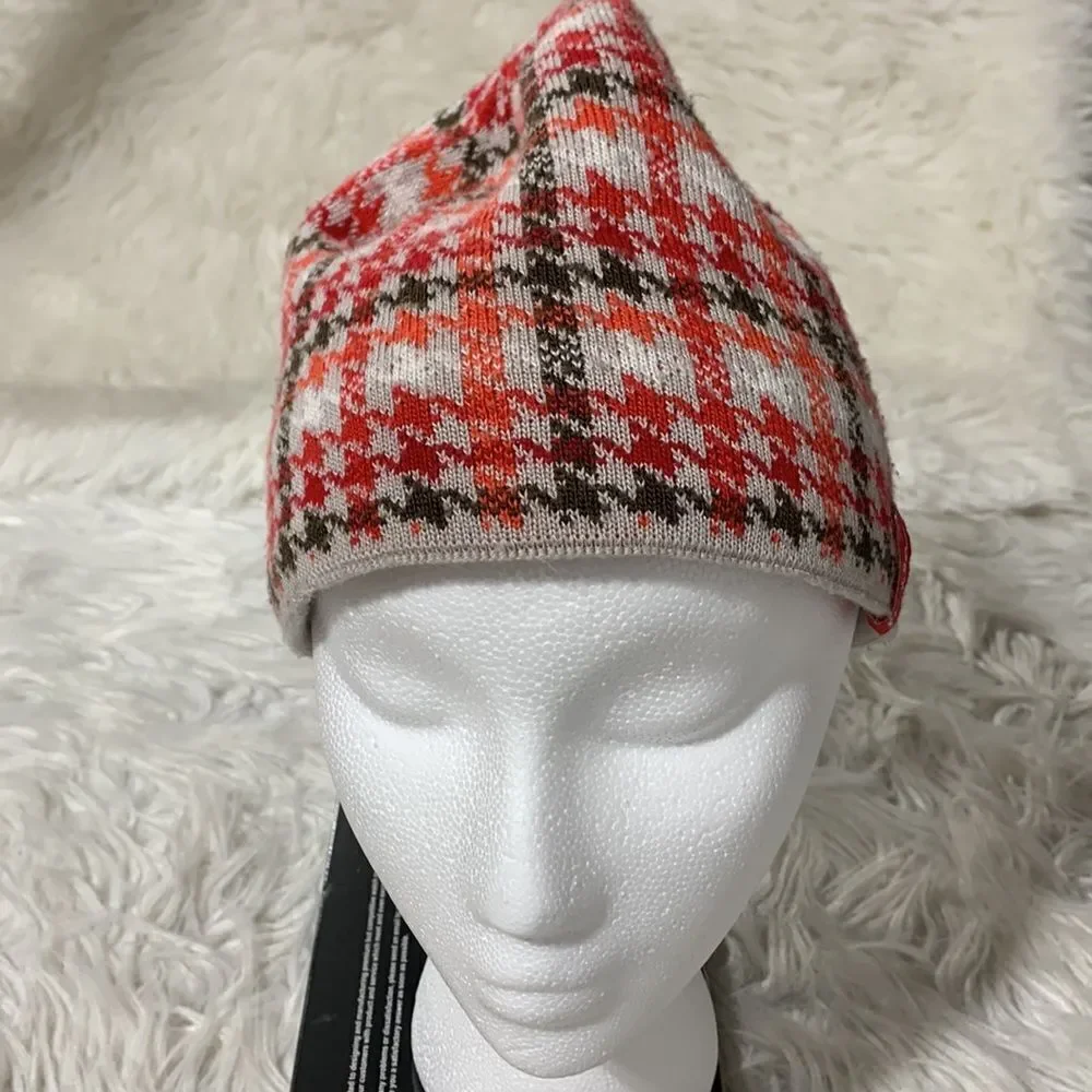 🟢3 for $20——-BULA houndstooth plaid beanie partial fleece lined Women’s